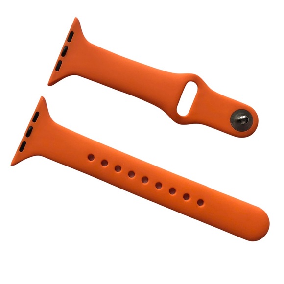 5/$20 NEW Orange SLiM Silicone Sport Band 42/44/45/49 mm S/M - Picture 1 of 8